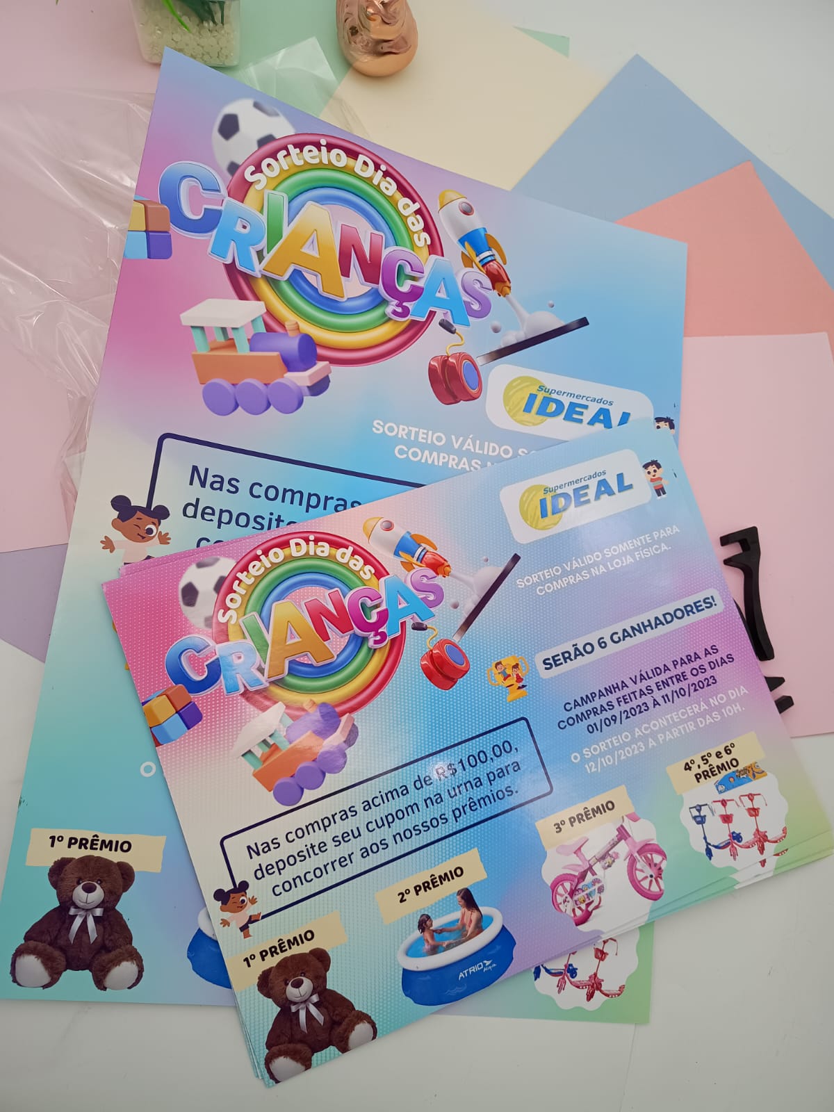 Impressão colorida Papel fotográfico sem corte tamanho A4