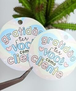TAG PERSONALIZADA COM FURO