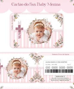 Cartão do Sus Personalizado para Menina