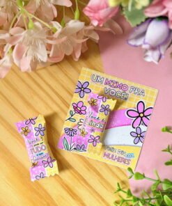 Card com Balinha - Dia da Mulher - 30 unidades