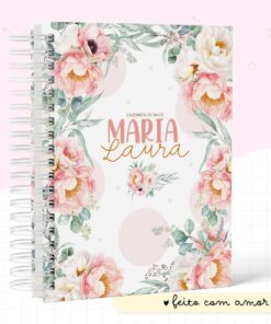 Caderneta de Vacina Floral Coral