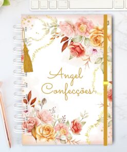 Agenda Alfabeto Floral Rosê