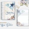 Caderno Personalizado Blue Flower 04 - 100 folhas