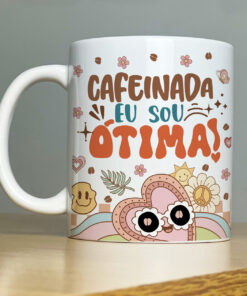 Caneca de Porcelana Coleção Vibes Divertidas