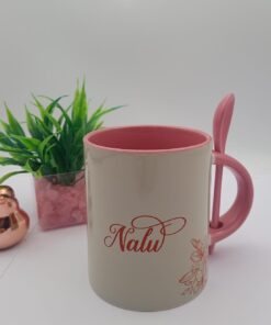 Caneca de Porcelana Com Colher
