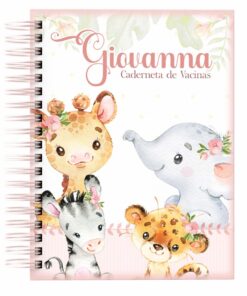 Caderneta de Vacinação - SAFARI DELICADO MENINA