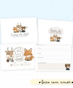 Livro do Bebê - Animais Vintage