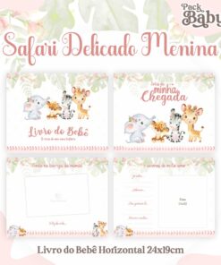 Livro do Bebê - SAFARI DELICADO MENINA