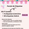 Etiquetas Escolar - Kit P