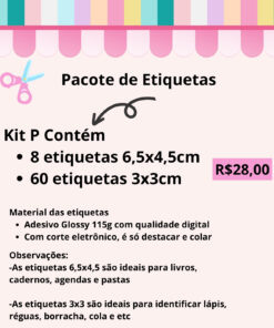 Etiquetas Escolar - Kit P
