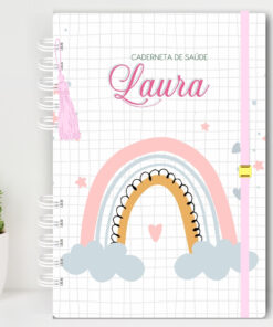 Caderneta de Vacinação - Arco Iris Minimalista Menina