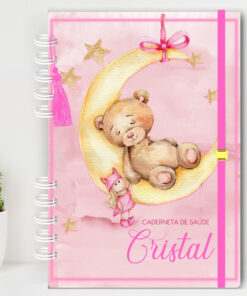 Caderneta de Saúde - Ursinha Aquarela Menina RefMs01