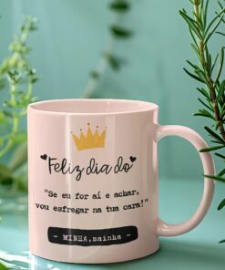 Caneca de Porcelana - Mães - Se eu for aí vou esfregar na tua cara