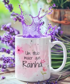 Caneca de Porcelana - Mães - Leoa Rosa