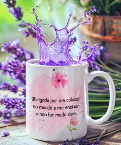 Caneca de Porcelana - Mães - Leoa Rosa