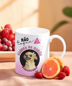 Caneca de Porcelana - Mães - Não toque! Caneca da mamãe