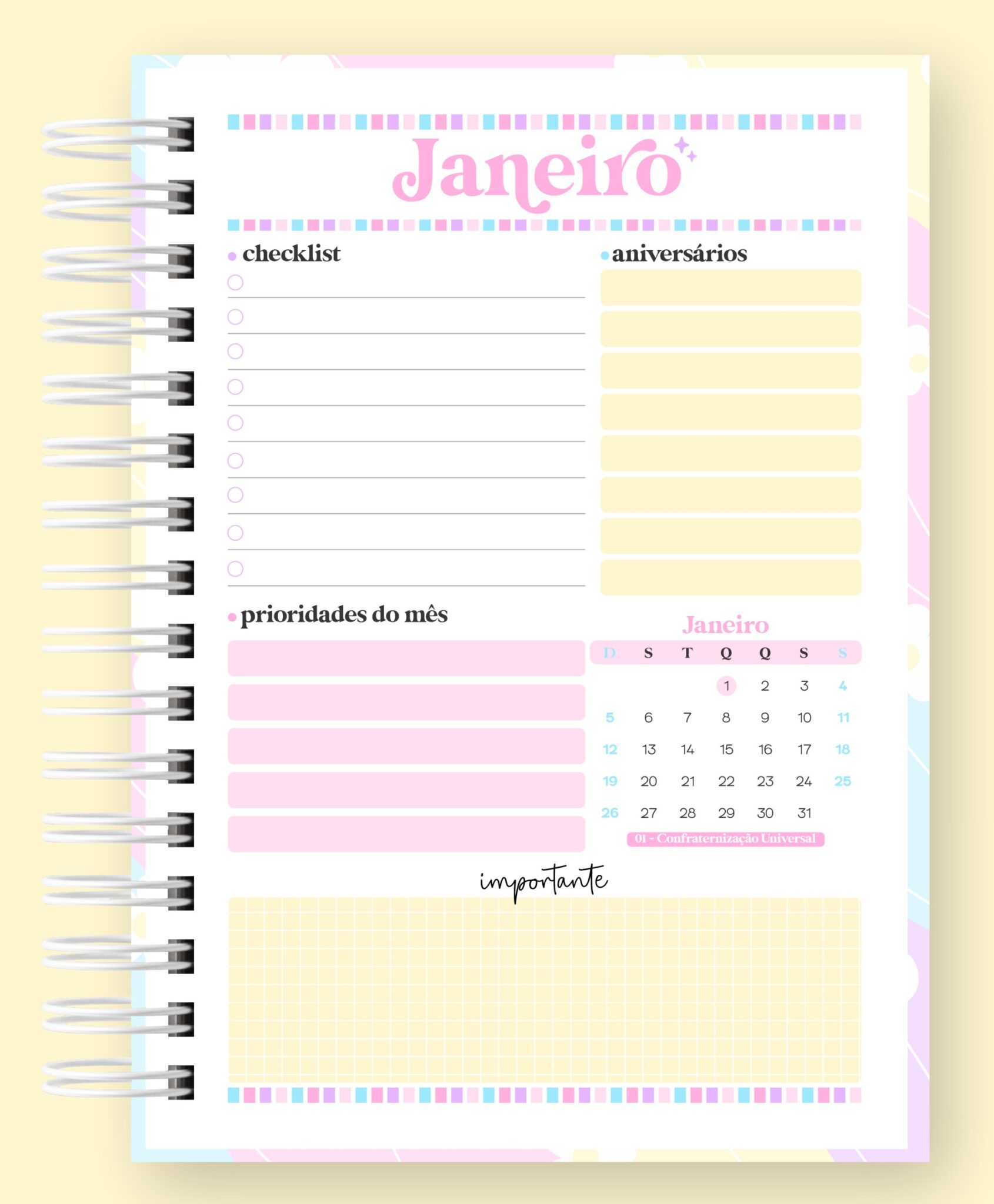 Agenda Profissões - Cabeleireira Floral - Imagem 4