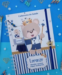 Caderneta de Saúde - Ursinho Principe Azul Escuro