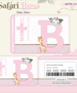 Cartão do SUS Personalizado - Safari Alfabeto Menina