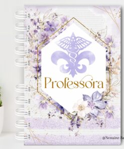 Agenda Profissões - Professora Floral Lilás