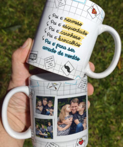 Caneca de Porcelana Pais - Pai é Pra Ser Amado