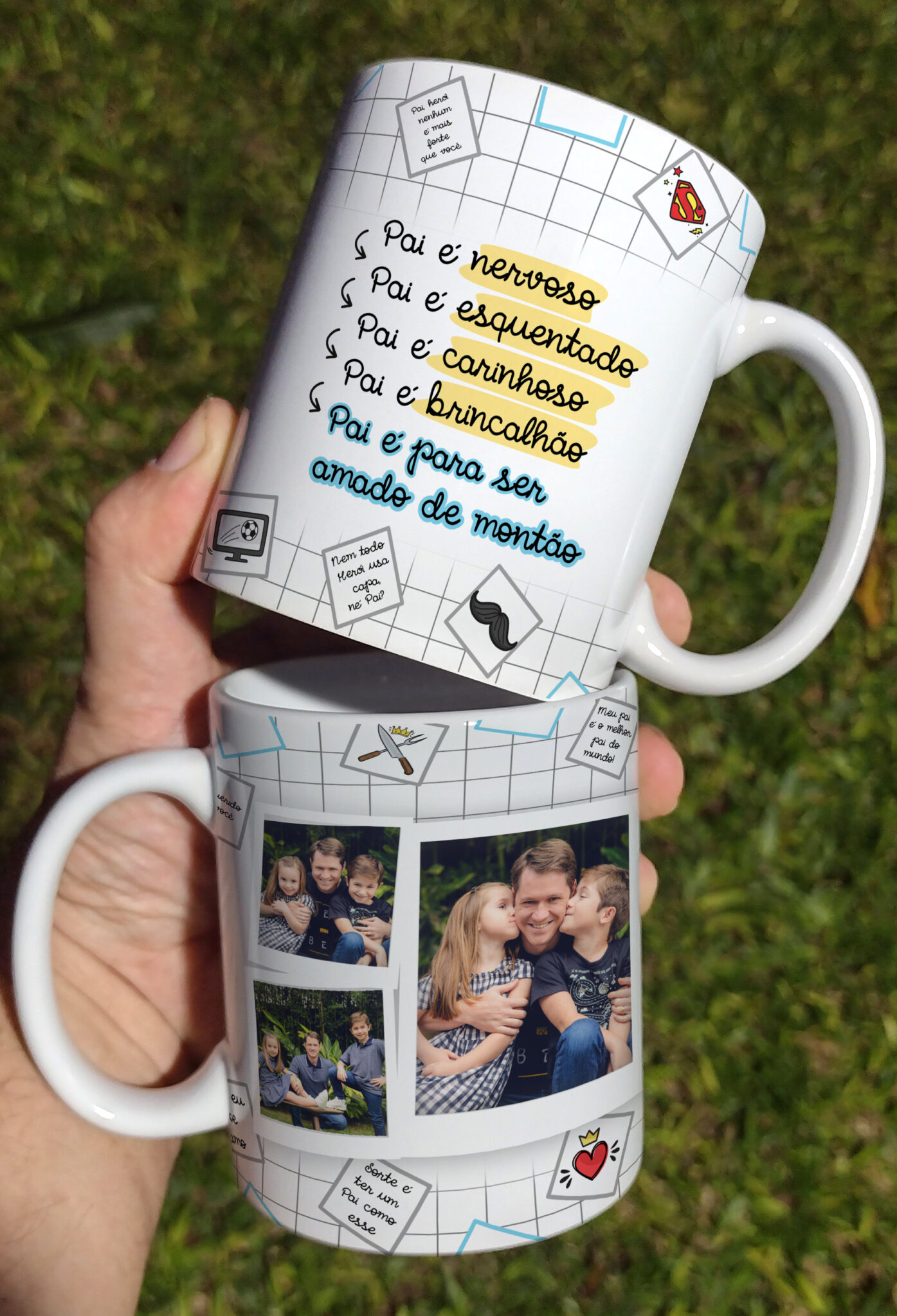 Caneca de Porcelana Pais - Pai é Pra Ser Amado