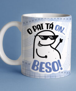 Caneca de Porcelana Pais - O Pai Tá On...Beso
