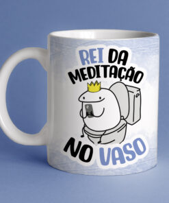 Caneca de Porcelana Pais - Rei da Meditação no Vaso