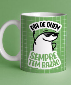 Caneca de Porcelana Pais - Dia de Quem Sempre Tem Razão