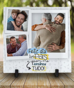Azulejo Personalizado dia dos Pais - Me ensinou Tudo