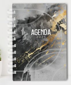 Agenda Cinza Aquarela