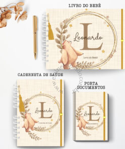 Kit Maternidade - Linho Bege com Ursinho