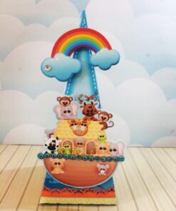 kit Festa Arca de Noé Menino 18 peças