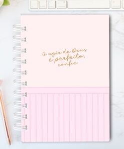 Planner A5 com Divisórias - O agir de Deus é lindo, confie!