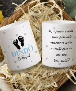 Caneca Tradicional - DINDO EU,O PAPAI E A MAMÃE VAMOS FICAR MUITO CONTENTES SE ACEITAR O CONVITE