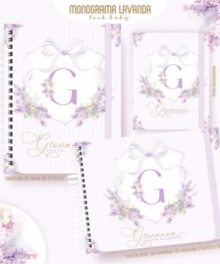 Kit Maternidade - Monograma Lavanda