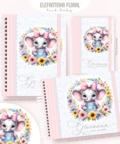 Kit Maternidade - Elefantinha Floral