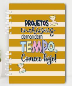 Planner UAU 2025 - cor Mostarda com Frase