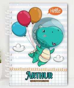 Volta às Aulas - Caderno de Recados - Dino