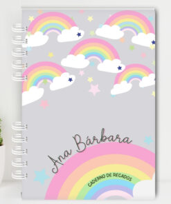 Volta às Aulas - Caderno de Recados - Arco íris