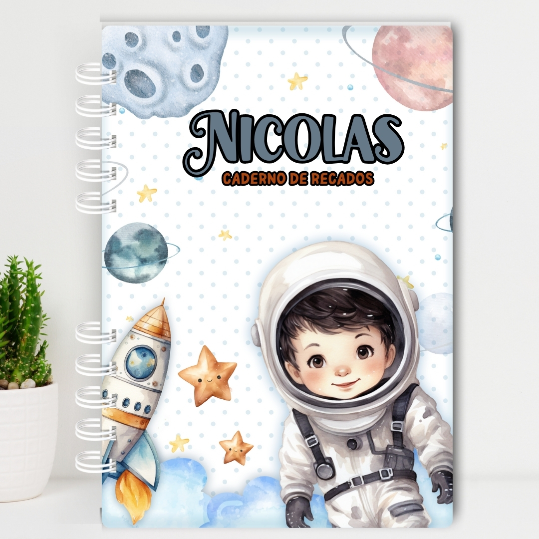 Volta às Aulas - Caderno de Recados - Astronauta