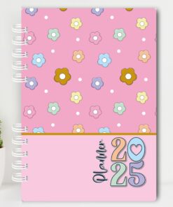 Planner UAU 2025 - Rosa com Florzinhas