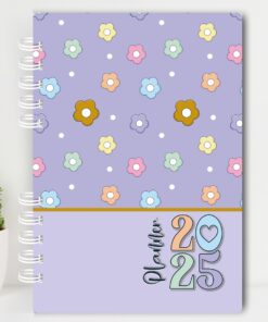 Planner UAU 2025 - Lilás com Florzinhas