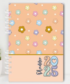 Planner UAU 2025 - Laranja com Florzinhas