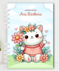 Volta às Aulas - Caderno de Recados - Gatinha Cute