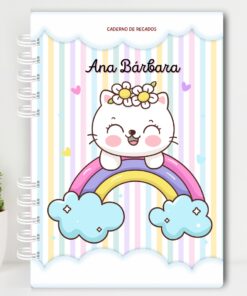 Volta às Aulas - Caderno de Recados - Gatinho Cute