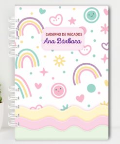 Volta às Aulas - Caderno de Recados - Arco íris Feliz