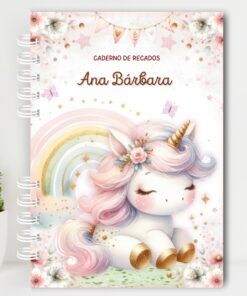 Volta às Aulas - Caderno de Recados - Unicórnio delicado