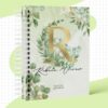 Agenda Alfabeto Floral Verde
