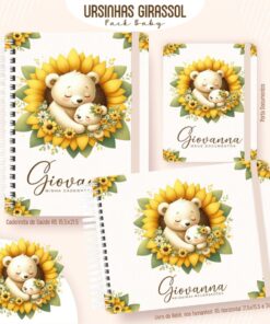 Kit Maternidade - Ursinhas Girassol
